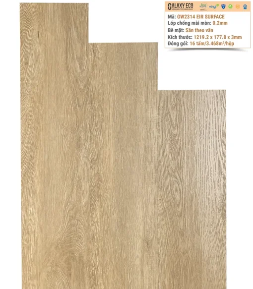 Sàn Nhựa Galaxy Eco GW2314 1 Sàn Nhựa Galaxy Eco GW2314