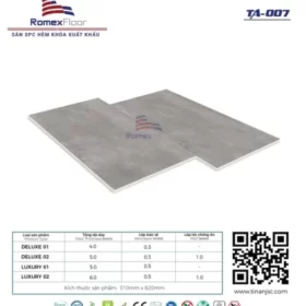 Sàn Nhựa Hèm Khóa Romex Floor Ta007